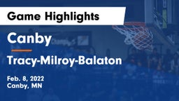 Canby  vs Tracy-Milroy-Balaton  Game Highlights - Feb. 8, 2022