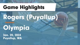 Rogers  (Puyallup) vs Olympia  Game Highlights - Jan. 20, 2024
