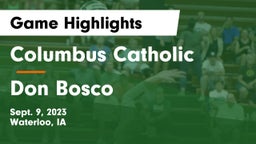 Columbus Catholic  vs Don Bosco  Game Highlights - Sept. 9, 2023