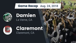 Recap: Damien  vs. Claremont  2018