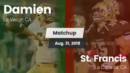 Matchup: Damien  vs. St. Francis  2018