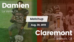 Matchup: Damien  vs. Claremont  2019
