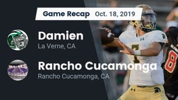 Recap: Damien  vs. Rancho Cucamonga  2019