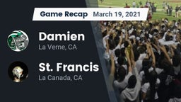 Recap: Damien  vs. St. Francis  2021