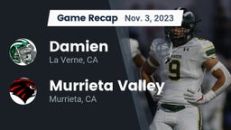 Recap: Damien  vs. Murrieta Valley  2023