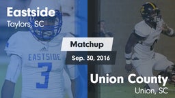 Matchup: Eastside  vs. Union County  2016