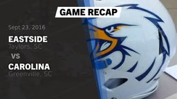 Recap: Eastside  vs. Carolina  2016