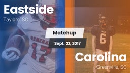 Matchup: Eastside  vs. Carolina  2017