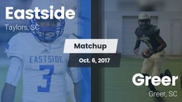 Matchup: Eastside  vs. Greer  2017