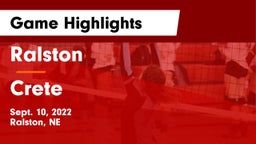 Ralston  vs Crete  Game Highlights - Sept. 10, 2022