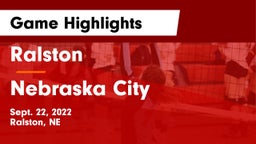 Ralston  vs Nebraska City  Game Highlights - Sept. 22, 2022