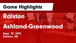 Ralston  vs Ashland-Greenwood  Game Highlights - Sept. 29, 2022