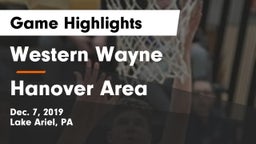 Western Wayne  vs Hanover Area  Game Highlights - Dec. 7, 2019