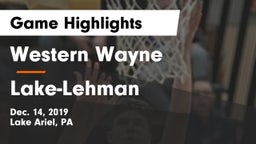 Western Wayne  vs Lake-Lehman  Game Highlights - Dec. 14, 2019