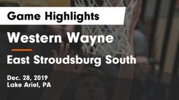 Western Wayne  vs East Stroudsburg  South Game Highlights - Dec. 28, 2019