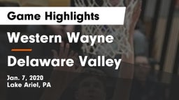 Western Wayne  vs Delaware Valley  Game Highlights - Jan. 7, 2020