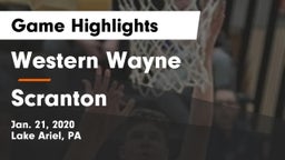 Western Wayne  vs Scranton  Game Highlights - Jan. 21, 2020