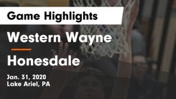 Western Wayne  vs Honesdale  Game Highlights - Jan. 31, 2020