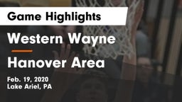 Western Wayne  vs Hanover Area  Game Highlights - Feb. 19, 2020
