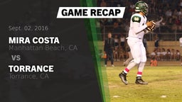 Recap: Mira Costa  vs. Torrance  2016