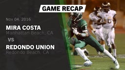 Recap: Mira Costa  vs. Redondo Union  2016