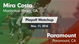 Matchup: Mira Costa High vs. Paramount  2016