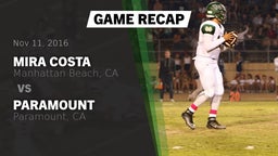 Recap: Mira Costa  vs. Paramount  2016