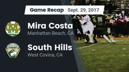Recap: Mira Costa  vs. South Hills  2017