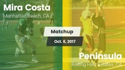 Matchup: Mira Costa High vs.  Peninsula  2017
