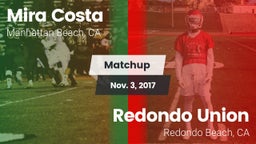 Matchup: Mira Costa High vs. Redondo Union  2017