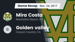Recap: Mira Costa  vs. Golden valley  2017