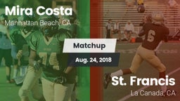 Matchup: Mira Costa High vs. St. Francis  2018