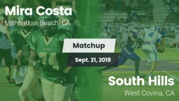 Matchup: Mira Costa High vs. South Hills  2018