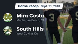 Recap: Mira Costa  vs. South Hills  2018