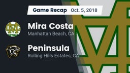 Recap: Mira Costa  vs.  Peninsula  2018