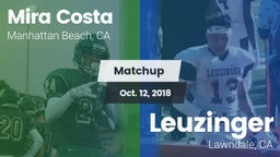 Matchup: Mira Costa High vs. Leuzinger  2018