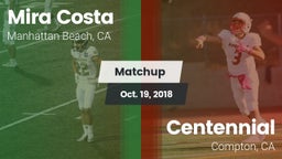 Matchup: Mira Costa High vs. Centennial  2018