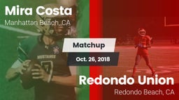 Matchup: Mira Costa High vs. Redondo Union  2018