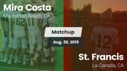 Matchup: Mira Costa High vs. St. Francis  2019