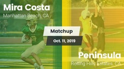 Matchup: Mira Costa High vs.  Peninsula  2019