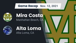 Recap: Mira Costa  vs. Alta Loma  2021