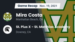 Recap: Mira Costa  vs. St. Pius X - St. Matthias Academy 2021