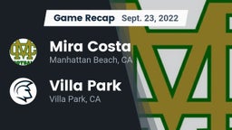 Recap: Mira Costa  vs. Villa Park  2022