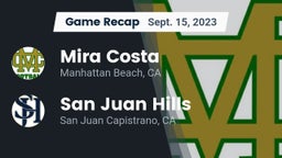 Recap: Mira Costa  vs. San Juan Hills  2023
