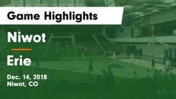 Niwot  vs Erie  Game Highlights - Dec. 14, 2018