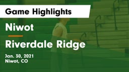 Niwot  vs Riverdale Ridge Game Highlights - Jan. 30, 2021