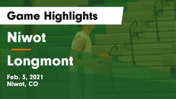 Niwot  vs Longmont  Game Highlights - Feb. 3, 2021