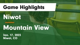 Niwot  vs Mountain View  Game Highlights - Jan. 17, 2023