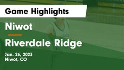 Niwot  vs Riverdale Ridge  Game Highlights - Jan. 26, 2023