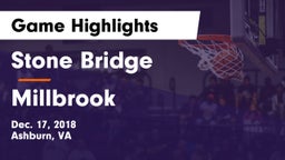 Stone Bridge  vs Millbrook Game Highlights - Dec. 17, 2018